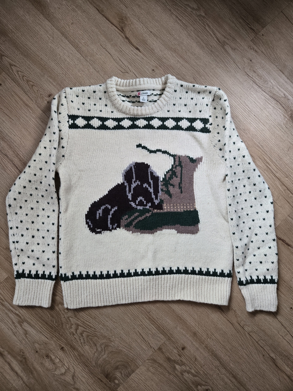 L.L. Bean Dog And Bean Boot Wool Sweater